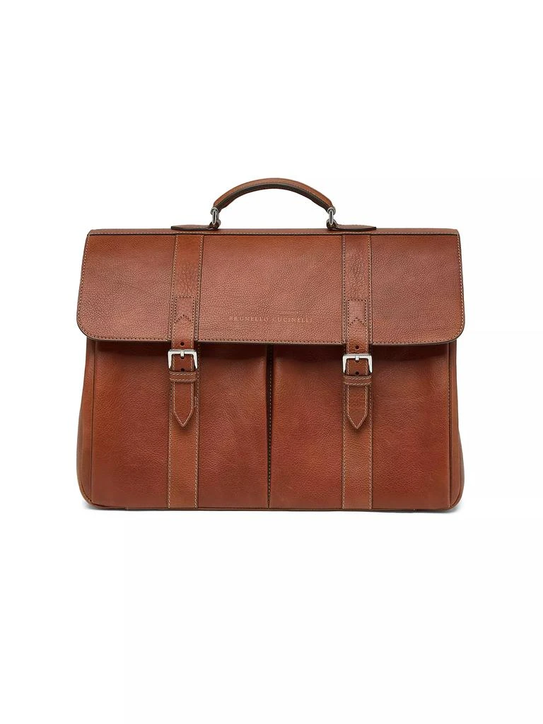Brunello Cucinelli Grained Calfskin Briefcase 1