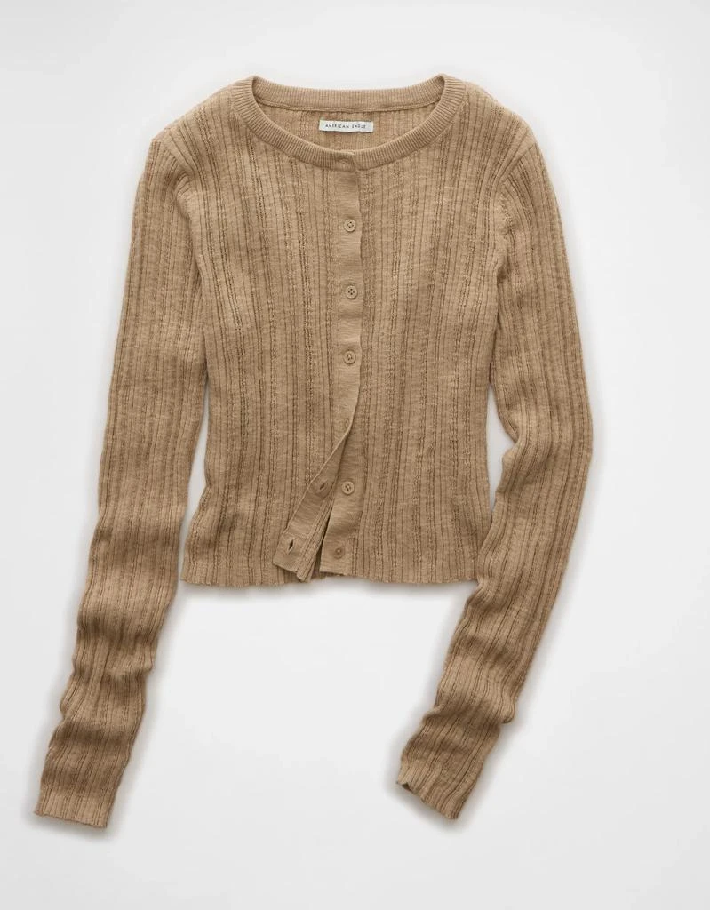 AE AE Ribbed Crew Neck Cardigan 3