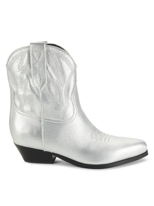 GUESS Ginette Metallic Cowboy Booties 1