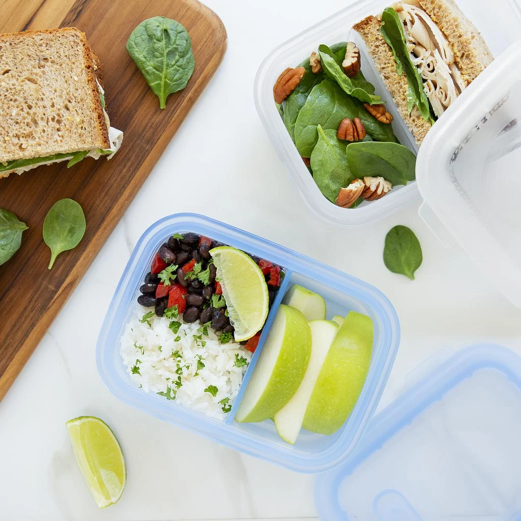 MNML Silicone Food Storage Container with Divider Set of 6 - 900 ml - Blue 4