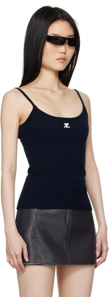 Courrèges Navy Reedition Knit Tank Top 2