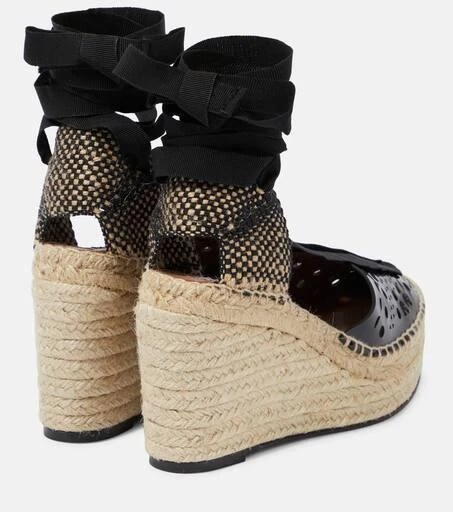 Alaïa Laser-cut espadrille wedges 3