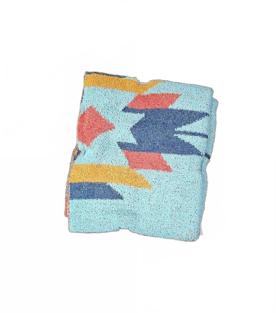 Cactus Babes Prescott Plush Blanket In Blue