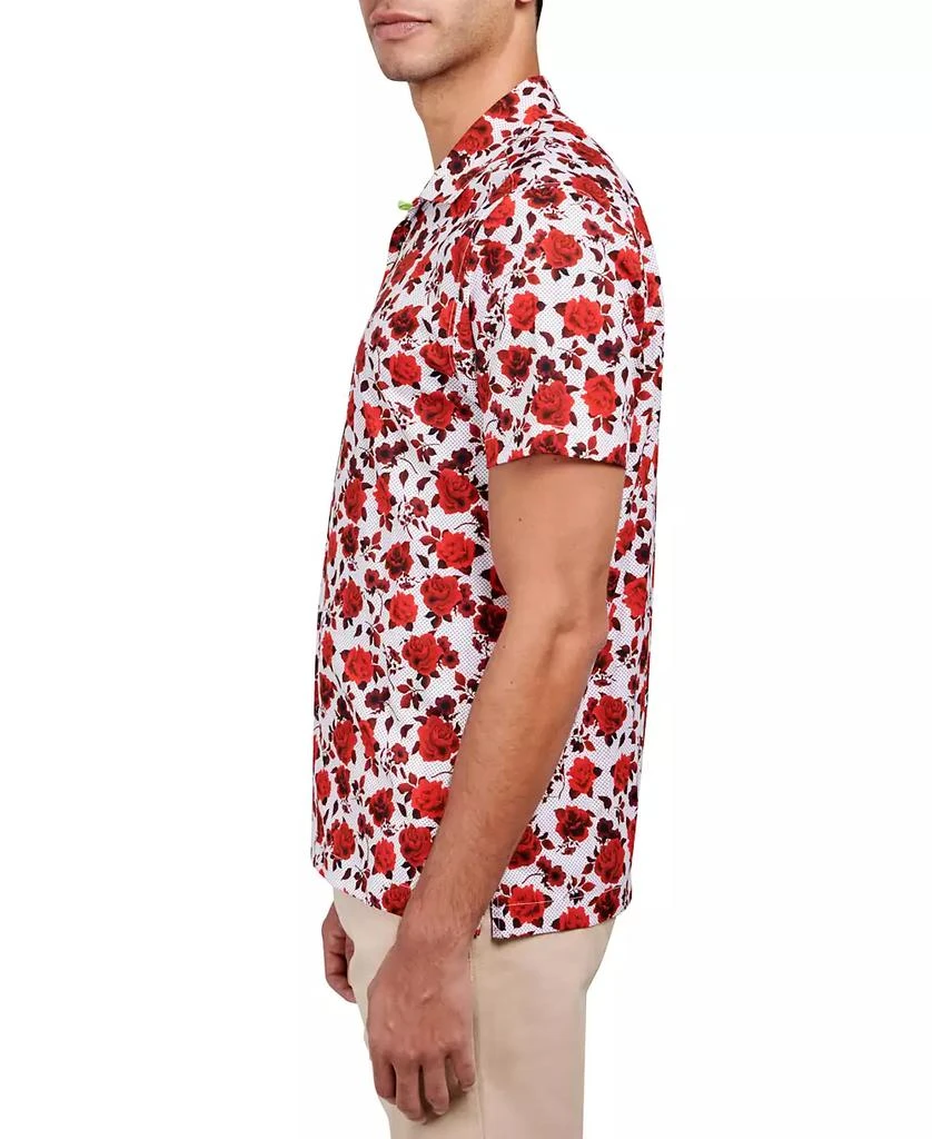 Society of Threads Men's Slim-Fit Non-Iron Performance Stretch Floral-Print Camp Shirt 3
