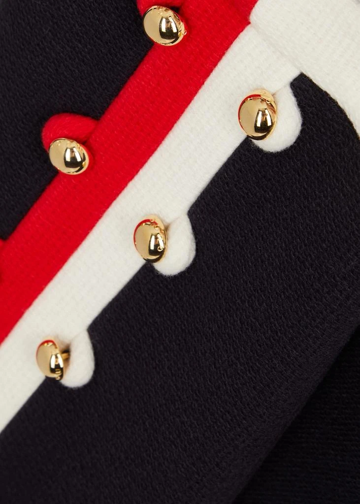 Gucci KIDS Stripe-trimmed wool-blend skirt  2