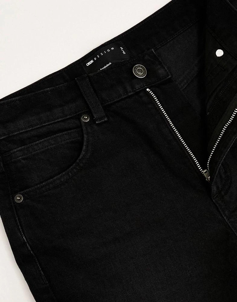 ASOS ASOS DESIGN comfort stretch straight leg jean in black 5