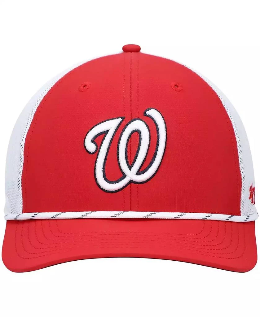 47 Brand Men's '47 Red and White Washington Nationals Burden Trucker Snapback Hat 3