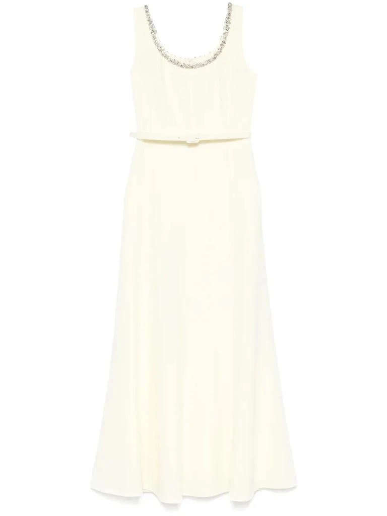 ROLAND MOURET Roland Mouret Embellished Heavy Cady Midi Dress 1