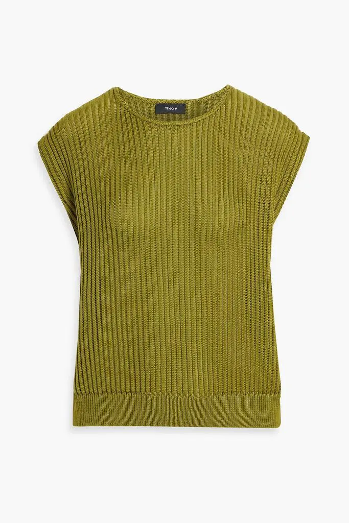 Theory Ribbed Pima cotton vest