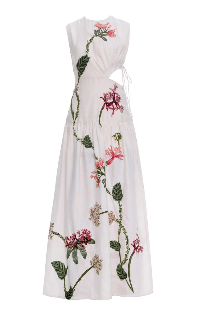 Agua by Agua Bendita - Otono Cutout Linen Midi Dress - Ivory - XS - Moda  Operandi  On Sale Now with Up to 40% Off | Discover Exclusive Deals &  Savings