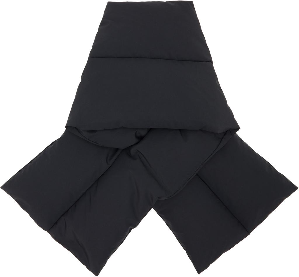 Jil Sander Black Down Scarf