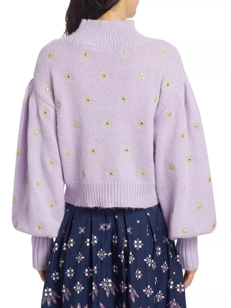 Farm Rio Mirror Puff-Sleeve Sweater 5