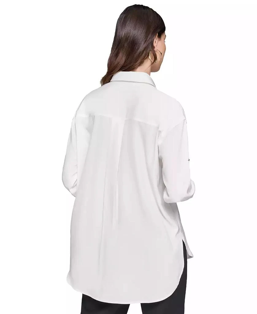 Karl Lagerfeld Paris Women's Embellished Button-Front Top 2