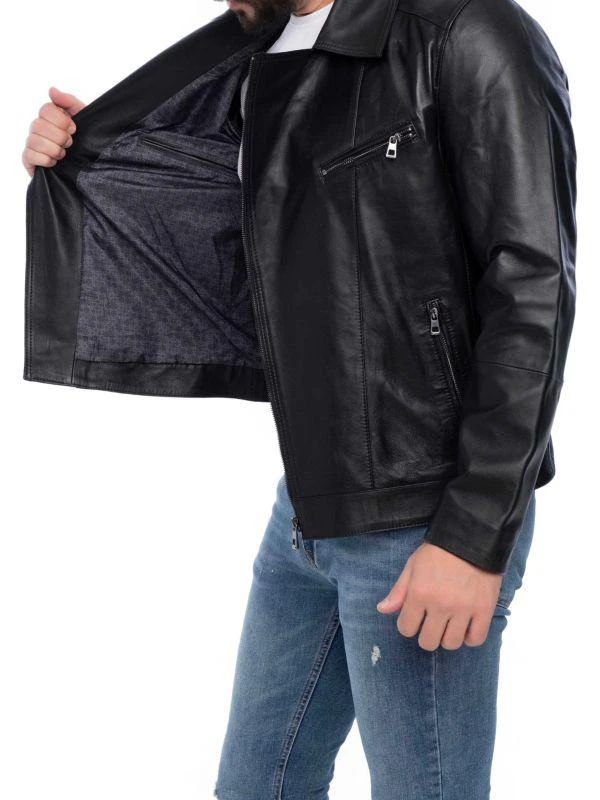 Vellapais Notch Collar Leather Jacket 4