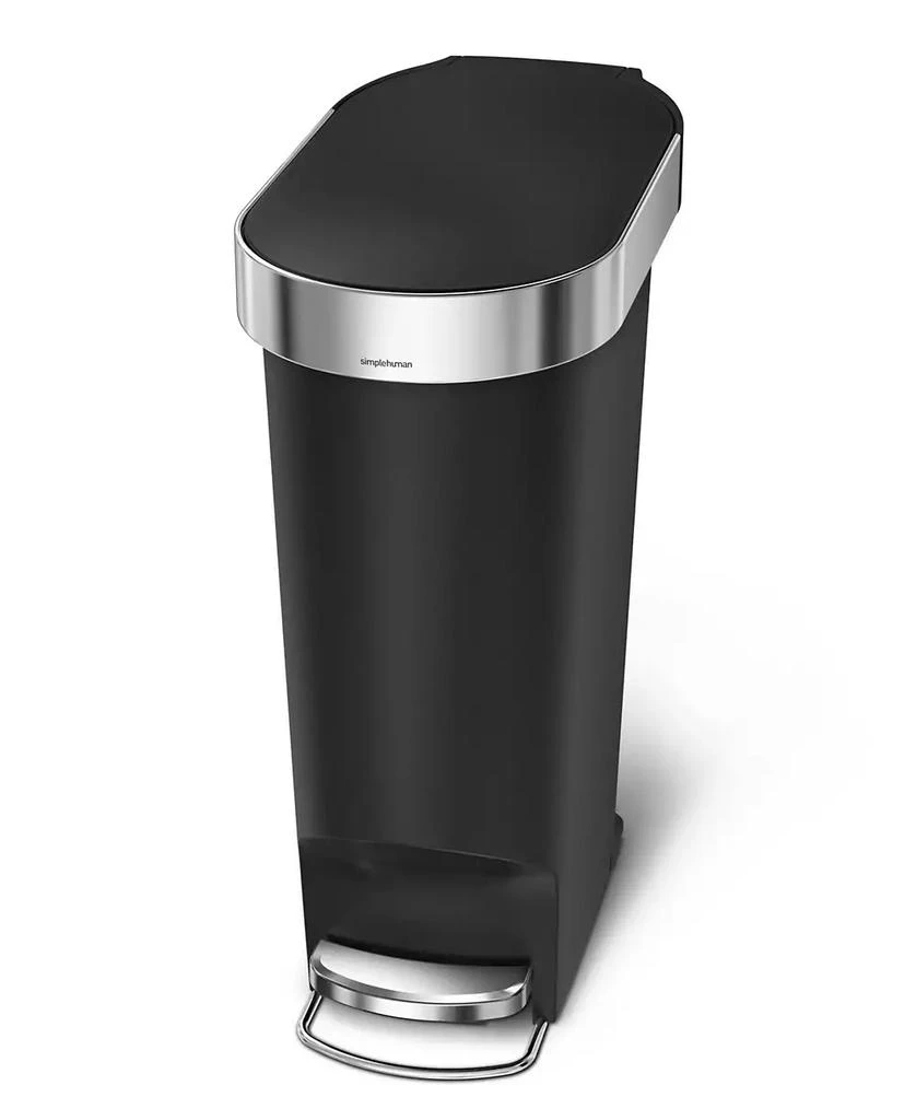 simplehuman 40L Plastic Slim Step Can with Liner Rim 2