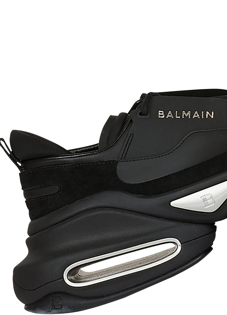 Balmain B-Bold leather and suede low-rise sneakers - Casual