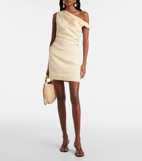 Iris one-shoulder linen minidress  On Sale Now with Up to 31% Off |  Discover Exclusive Deals & Savings at BeyondStyle  Authentic SIR. m|dresses |summer|women|o|clothing|sir|w|e|designers|n with Limited-Time Discounts,  Free Shipping, and Price