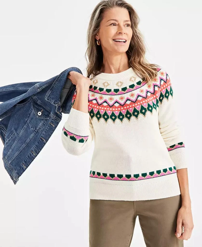 Style & Co Women's Fair Isle Pullover Sweater, Created for Macy's 1