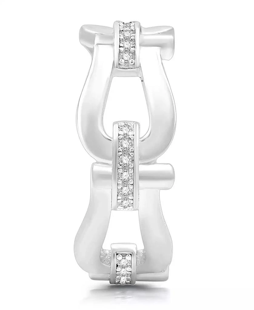 And Now This Horse Bit Link Cubic Zirconia Ring 2