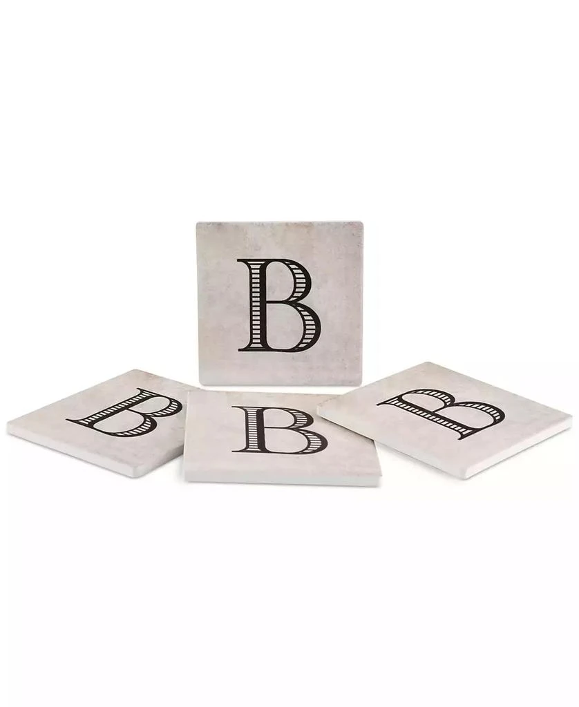 Thirstystone Vintage Monogram 4-Pc. Coaster Set 1
