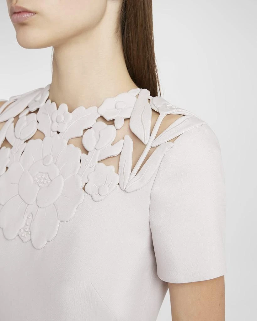 Valentino Flower Embroidered Midi Dress 4
