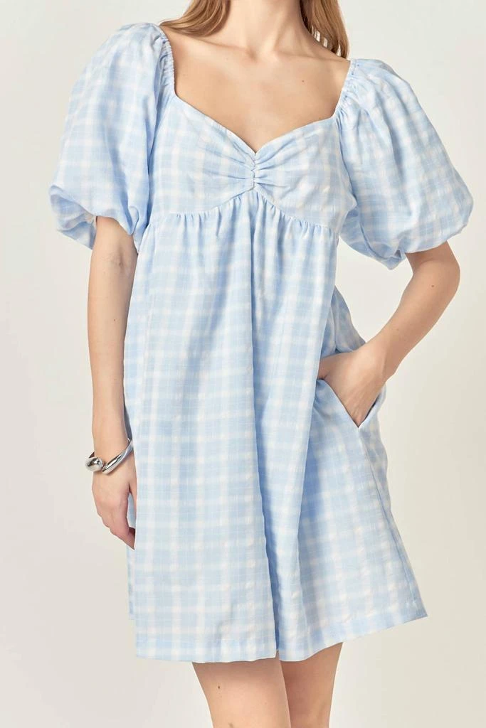 English Factory English Factory - Gingham Crush Mini Dress 4