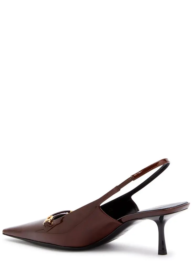 Yves Saint Laurent Carine 55 patent leather slingback pumps 2
