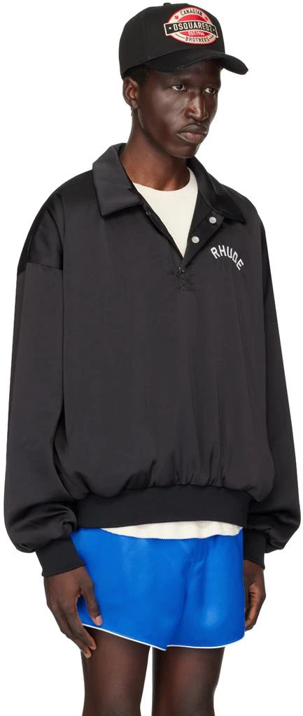 Rhude Black Vintage Rugby Polo 2