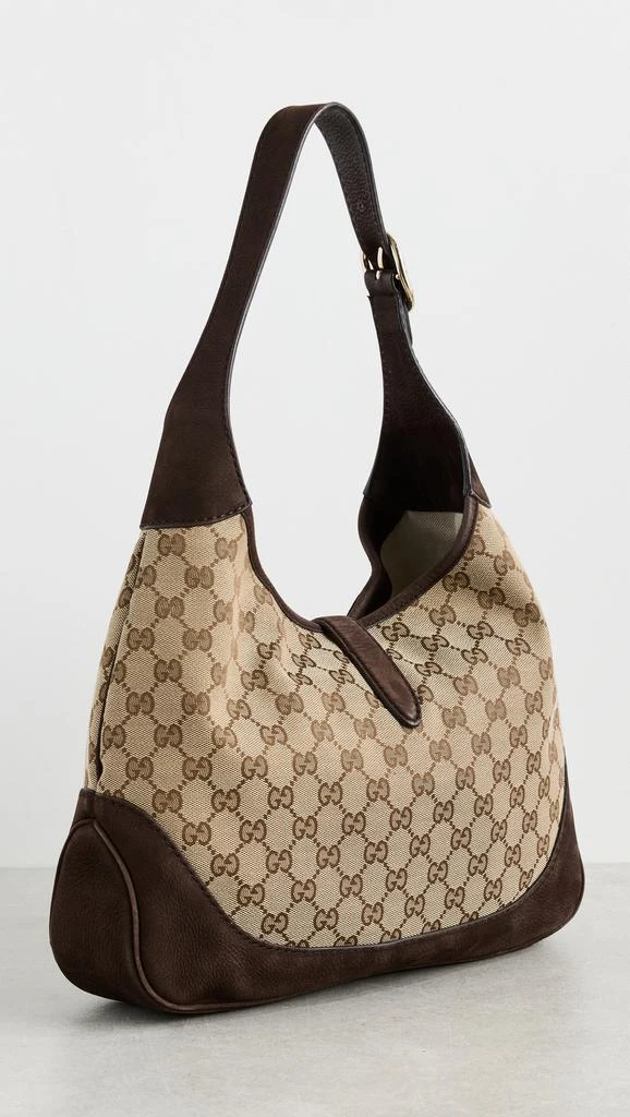 What Goes Around Comes Around Gucci Brown Canvas Jackie Shoulder Bag 3