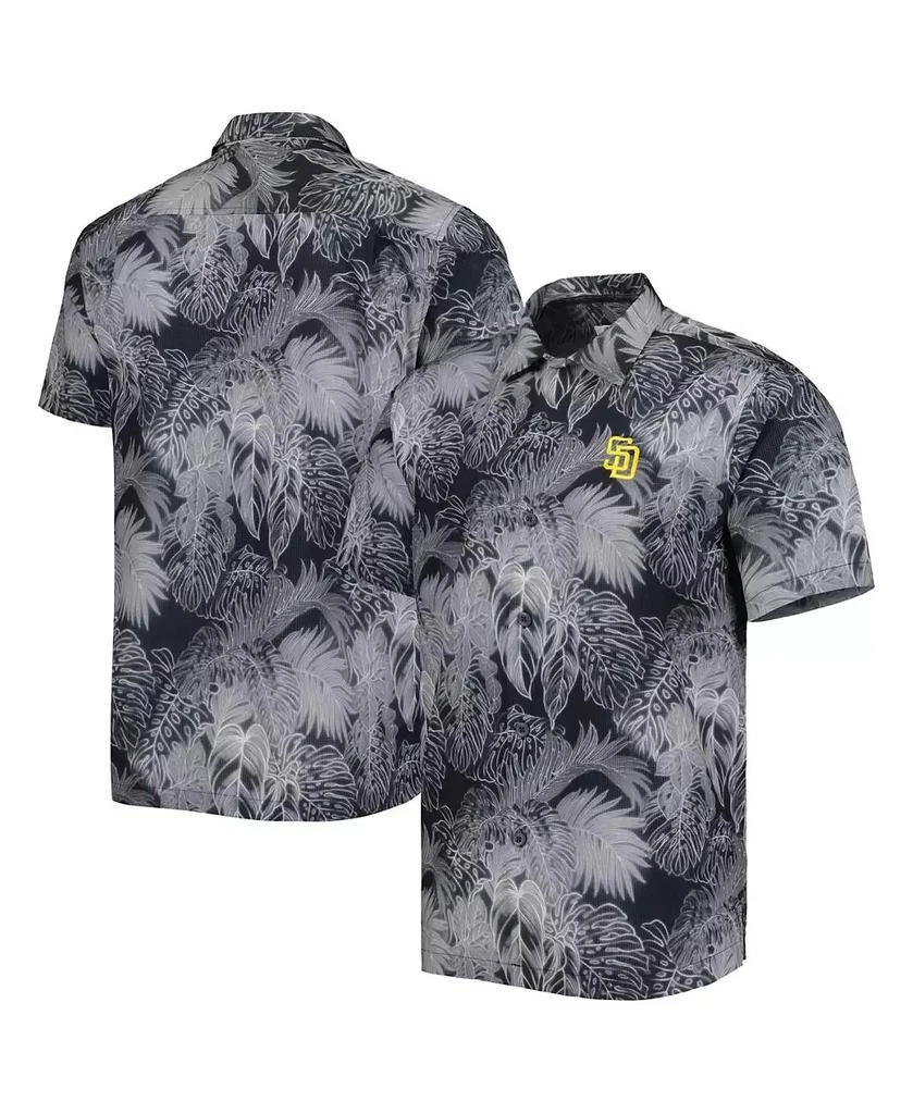 Tommy Bahama Men's Black San Diego Padres Bahama Coast Luminescent Fronds IslandZone Button-Up Camp Shirt 1