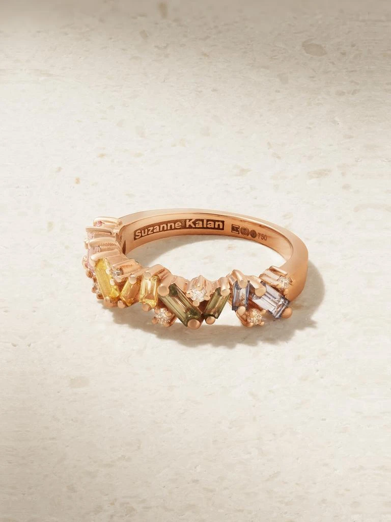 Suzanne Kalan 18k 玫瑰金、钻石、蓝宝石戒指 1