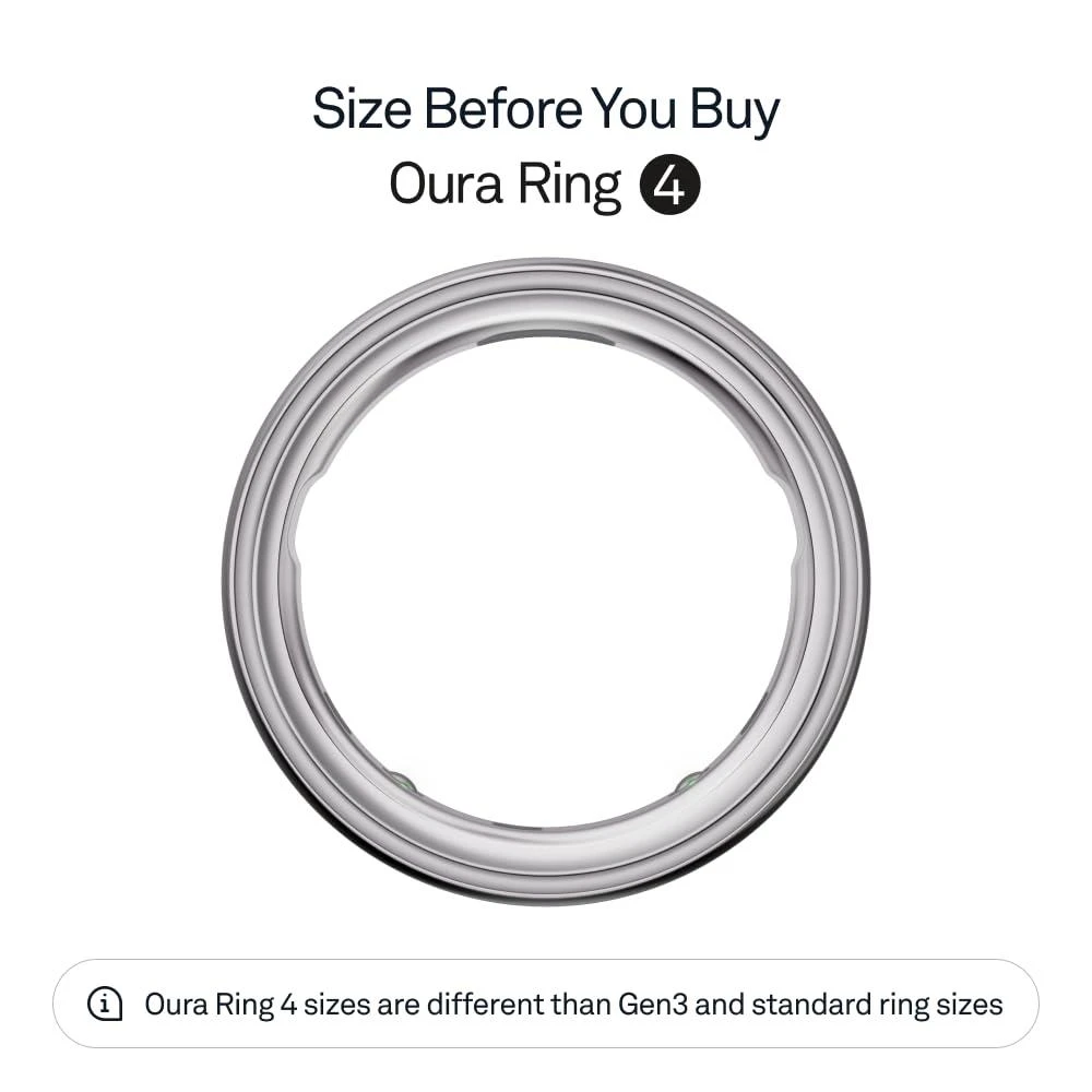 Oura Health Oura Ring 4 - Silver - Size 4 - Size Before You Buy 2