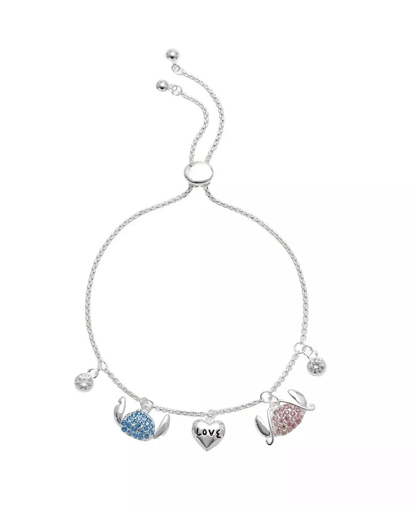 Disney Cubic Zirconia Stitch Angel Love Bolo Bracelet 1