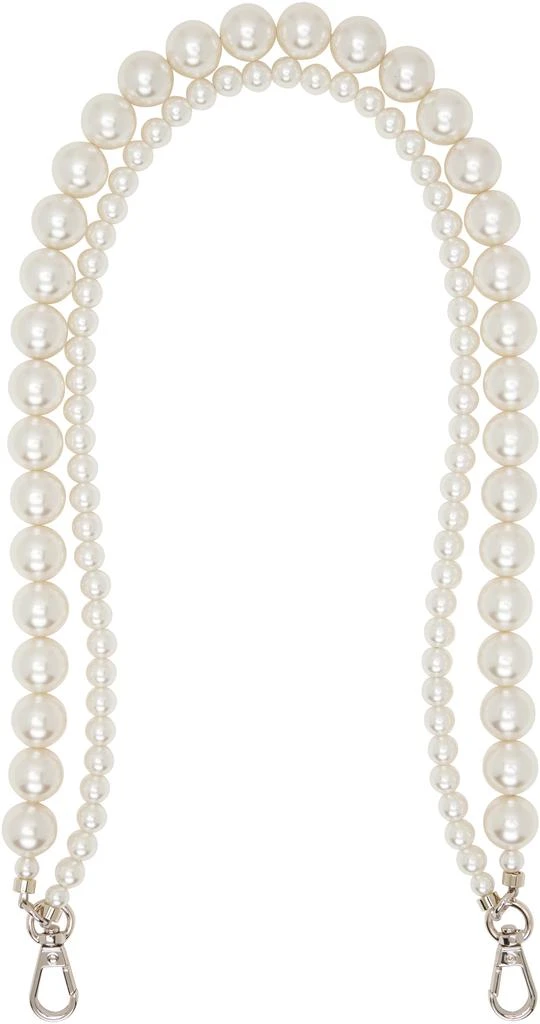Simone Rocha White Faux-Pearl Bag Strap 1