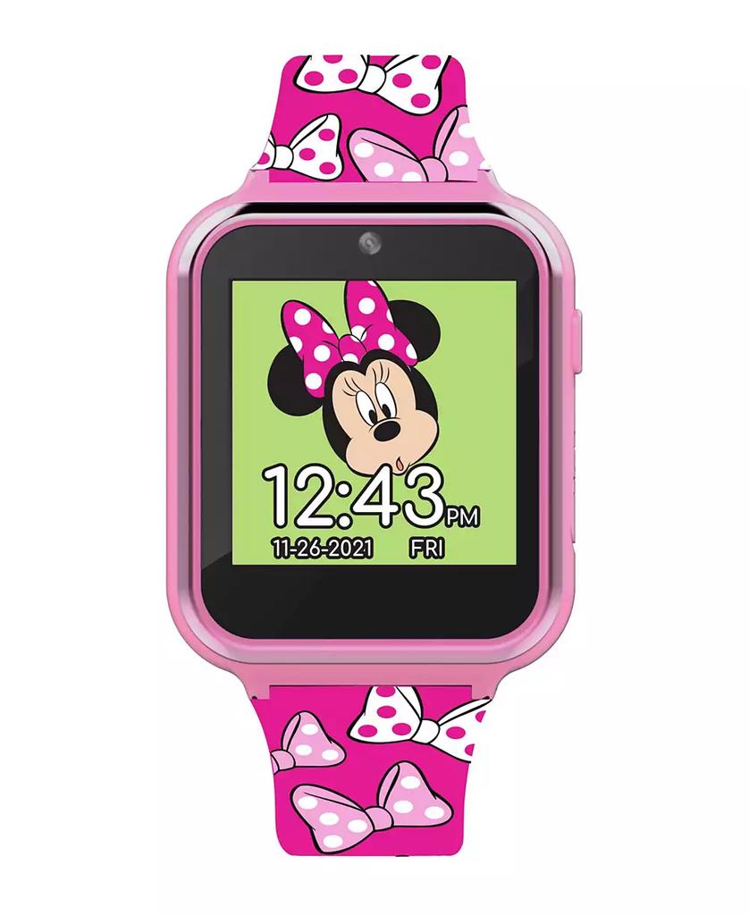 Accutime Minnie Mouse Kid's Touch Screen Pink Silicone Strap Smart Watch, 46mm x 41mm