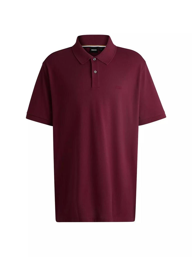 Hugo Boss Cotton Piqué Polo Shirt with Logo Detail 1