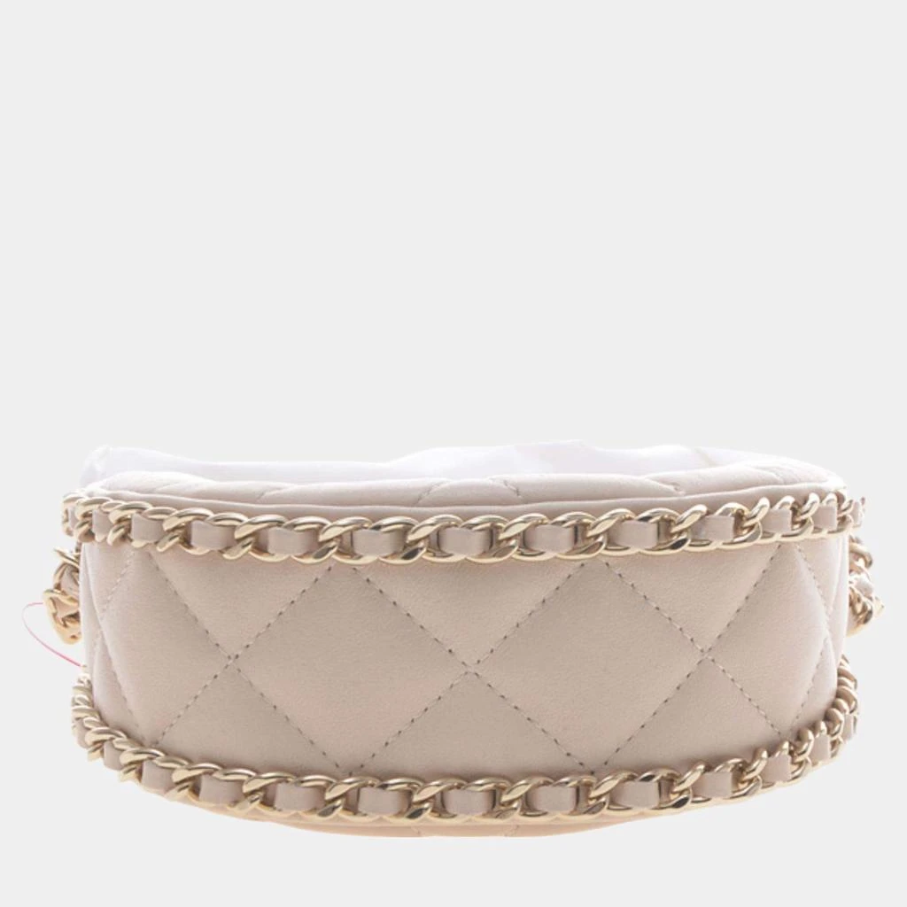 Chanel Chanel Light Beige Leather Mini Hobo Bag 3