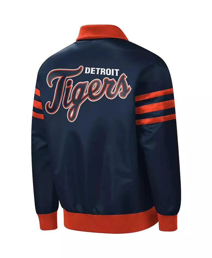 Starter Men's Navy Detroit Tigers The Captain II Full-Zip Varsity Jacket 4