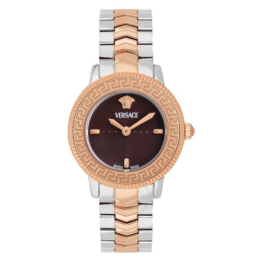Versace Versace V-Icon Quartz Brown Dial Ladies Watch VEUCA0624