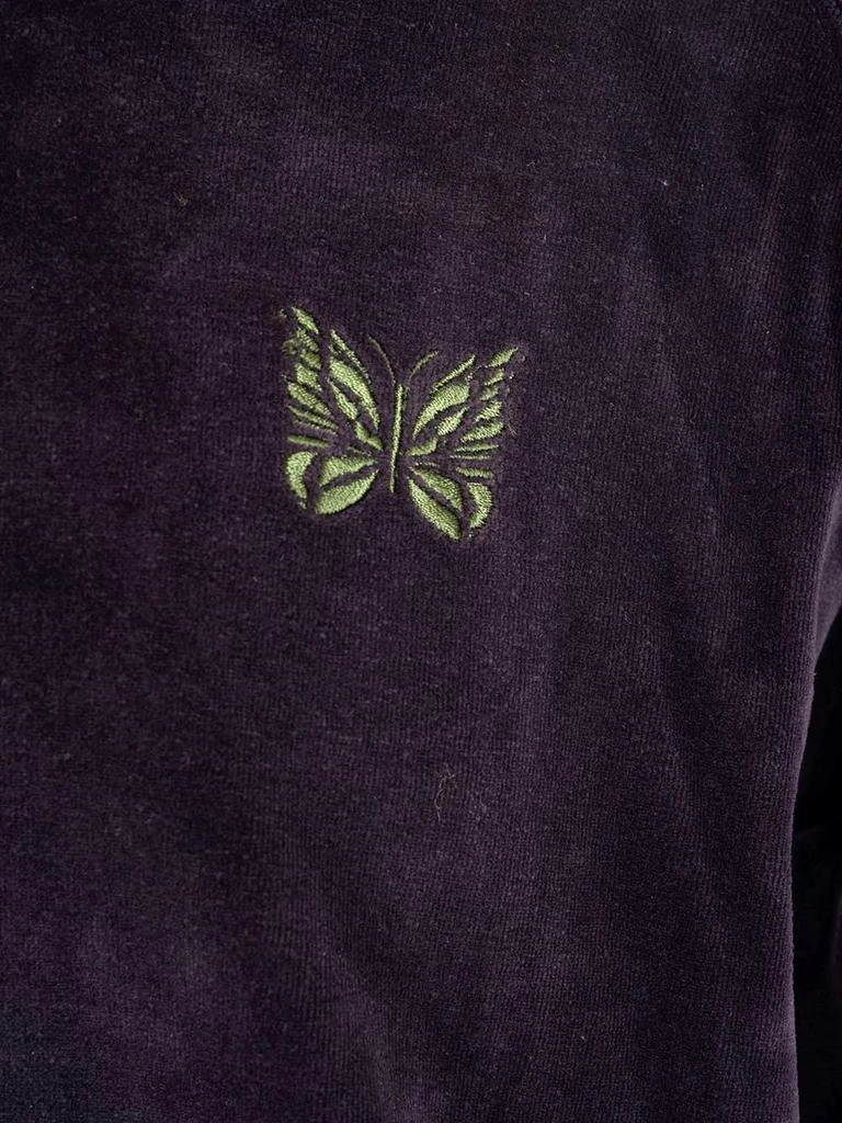 Needles Needles Velour Embroidered Hoodie 3