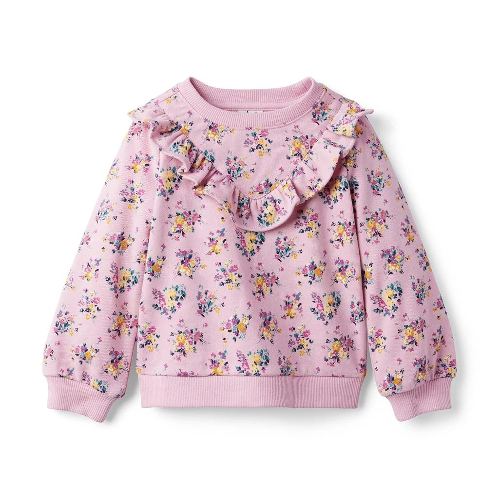 Janie and Jack Floral Sweatshirt (Toddler/Little Kids/Big Kids) 1