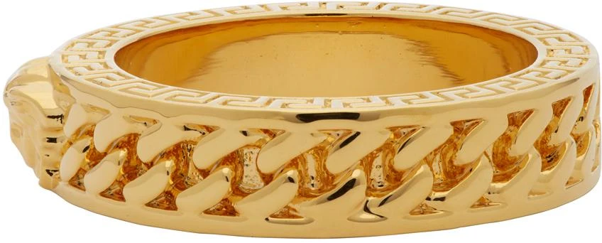 Versace Gold Chain Band Ring 3