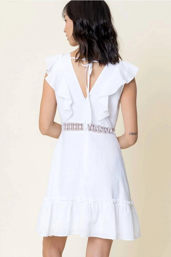 En Creme En Creme - V-Neck Ruffle Mini Dress 4