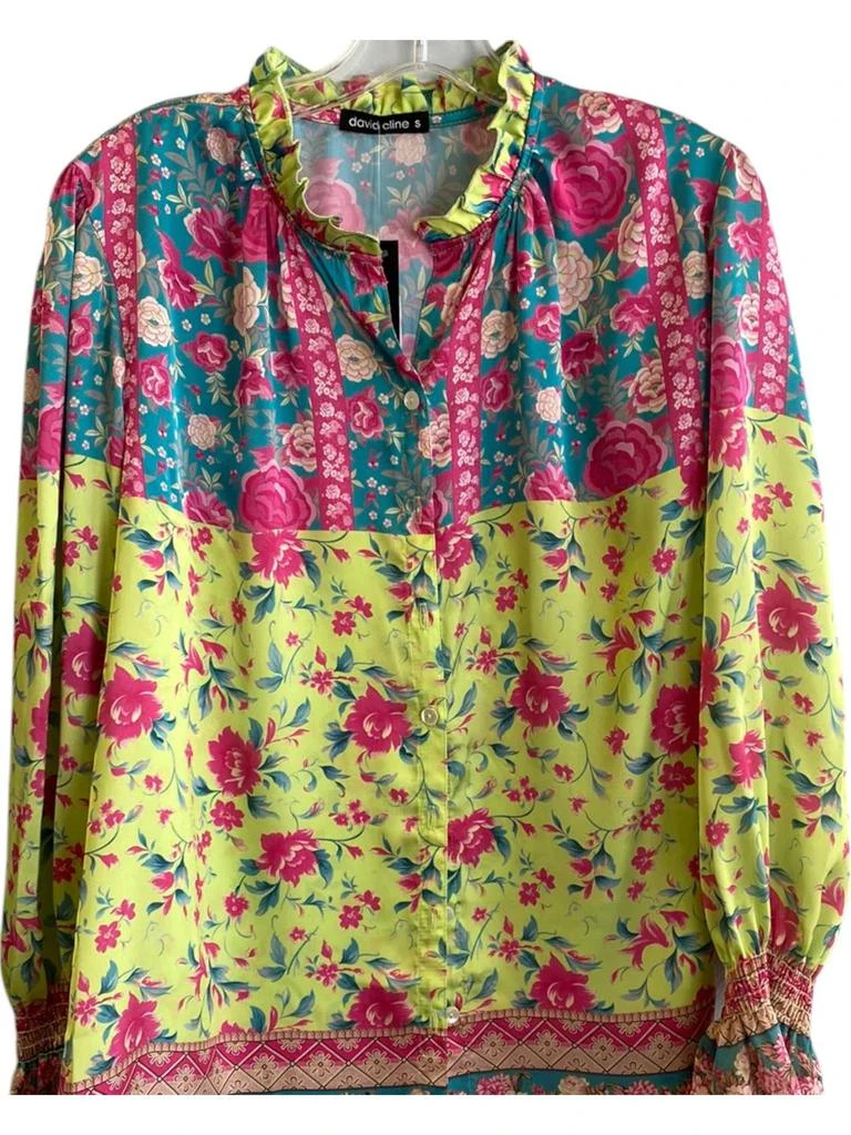 David Cline David Cline - Satin Shirred Sleeve Button-Up Shirt 3