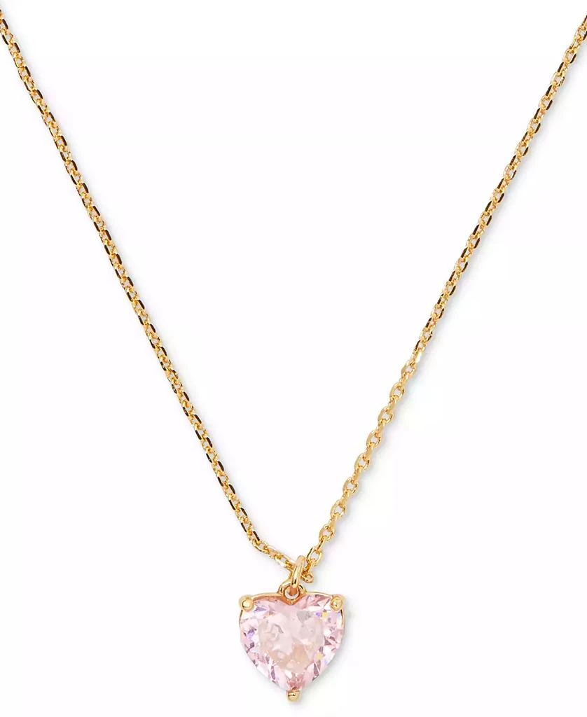 Kate Spade Gold-Tone Birthstone Heart Pendant Necklace, 16" + 3" extender 1