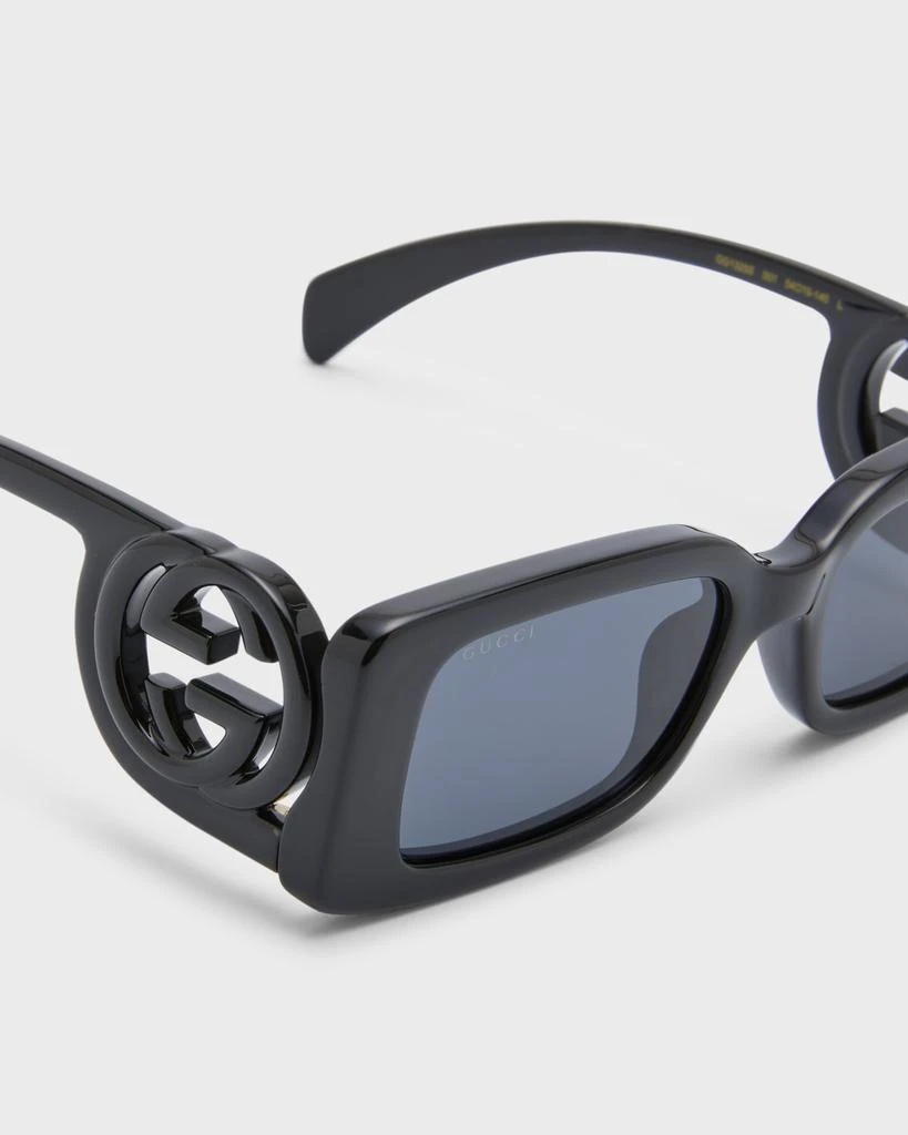 Gucci Monochrome GG Rectangle Acetate Sunglasses 5