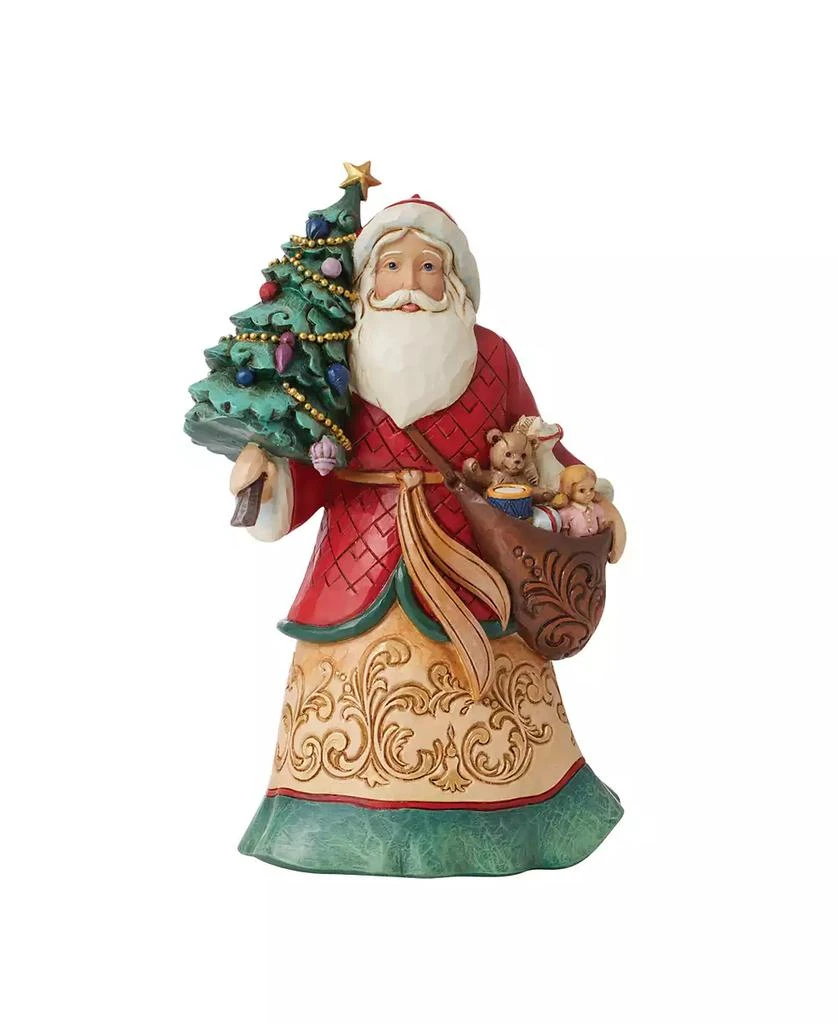 Jim Shore Santa with Tree and Toy Bag Figurine 1