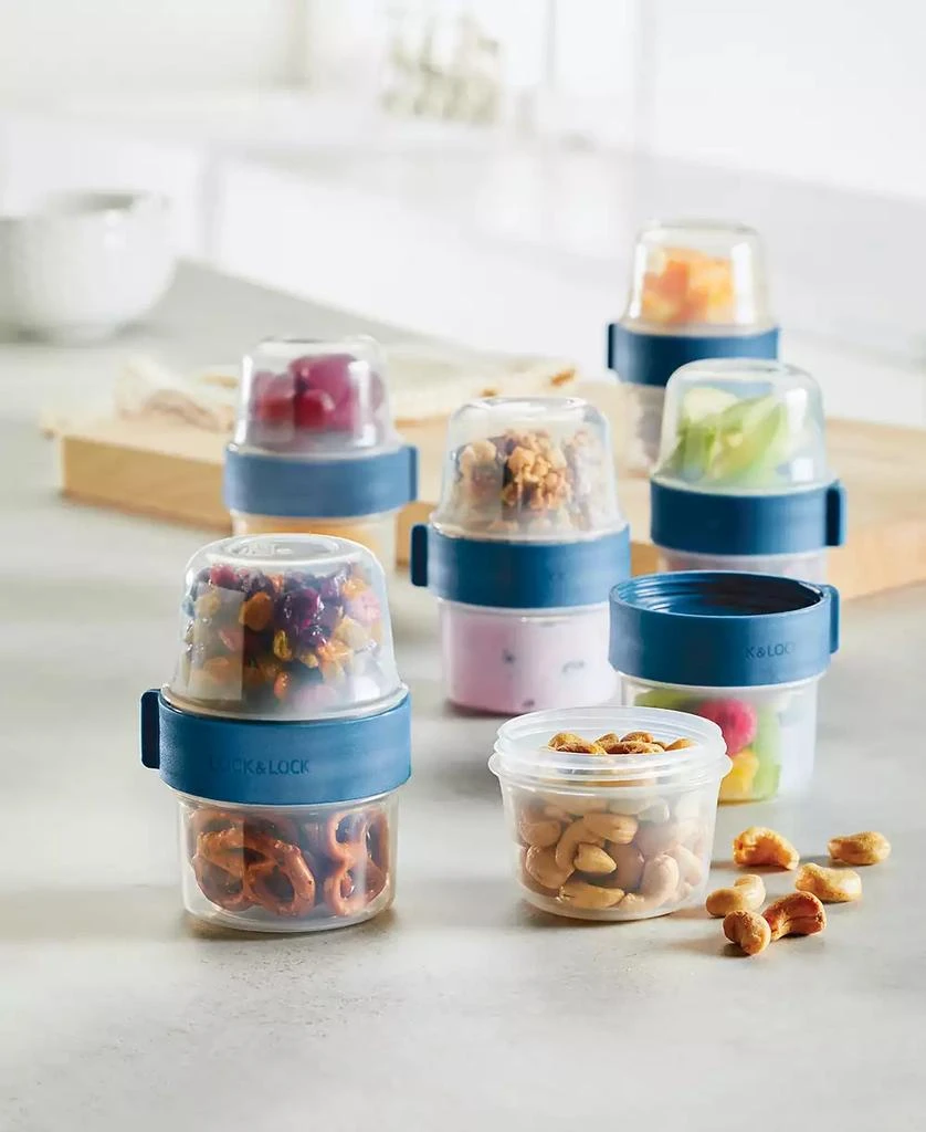Lock & Lock Easy Essentials Twist Two Way Food Storage Container Set, 12-Piece, Clear 3