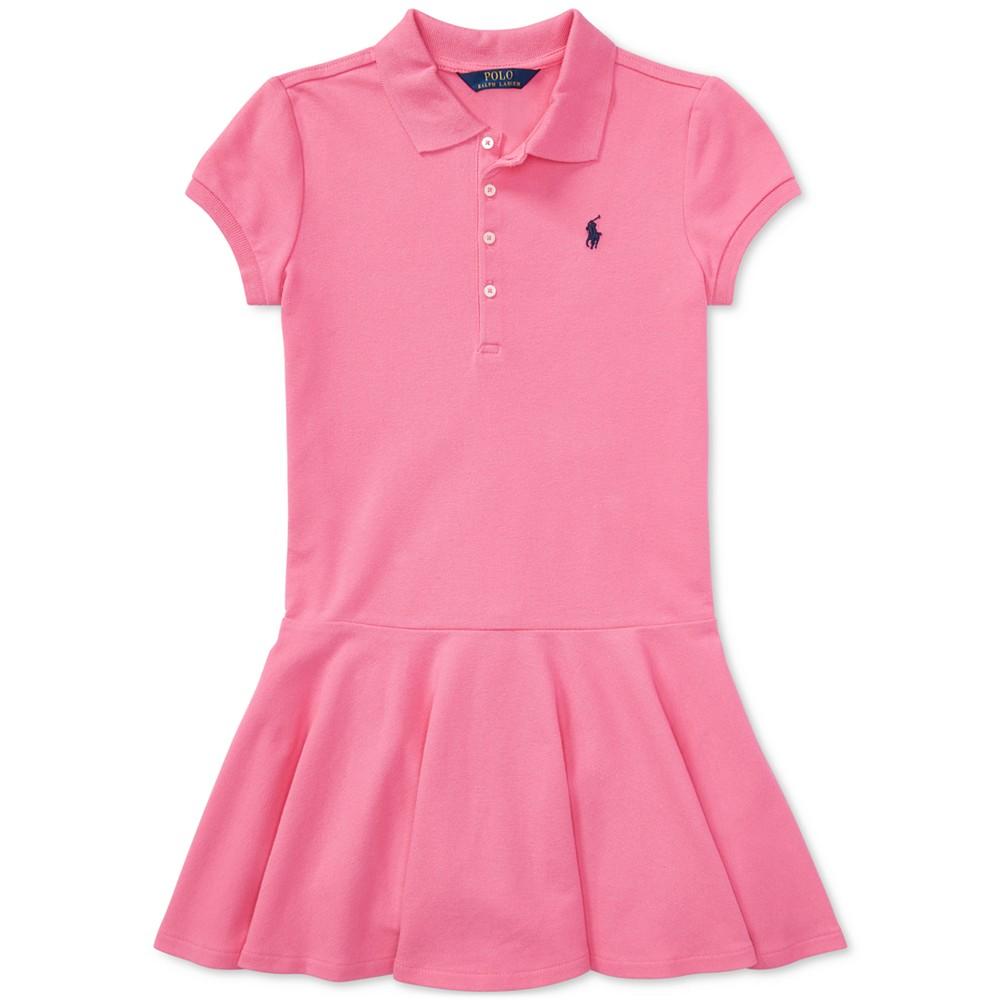 Polo Ralph Lauren Big Girls Cotton Mesh Short Sleeve Polo Dress