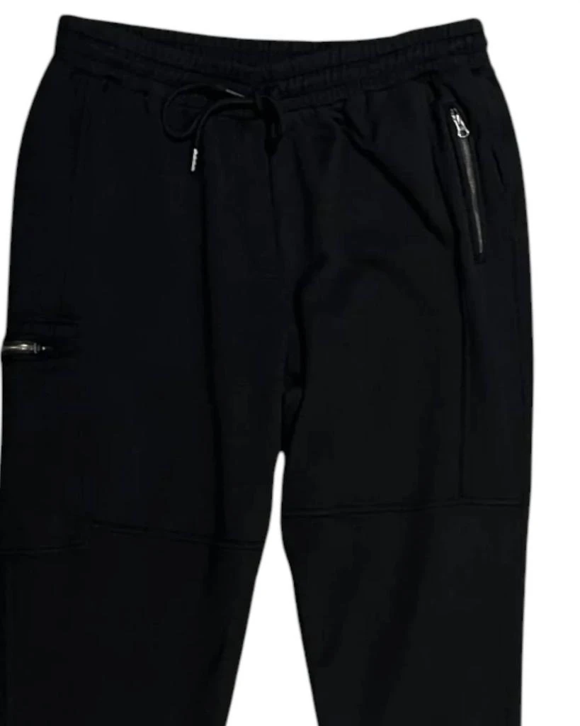 hello nite Women's Hudson Seamed Zip Sweatpants In Jet Black 2
